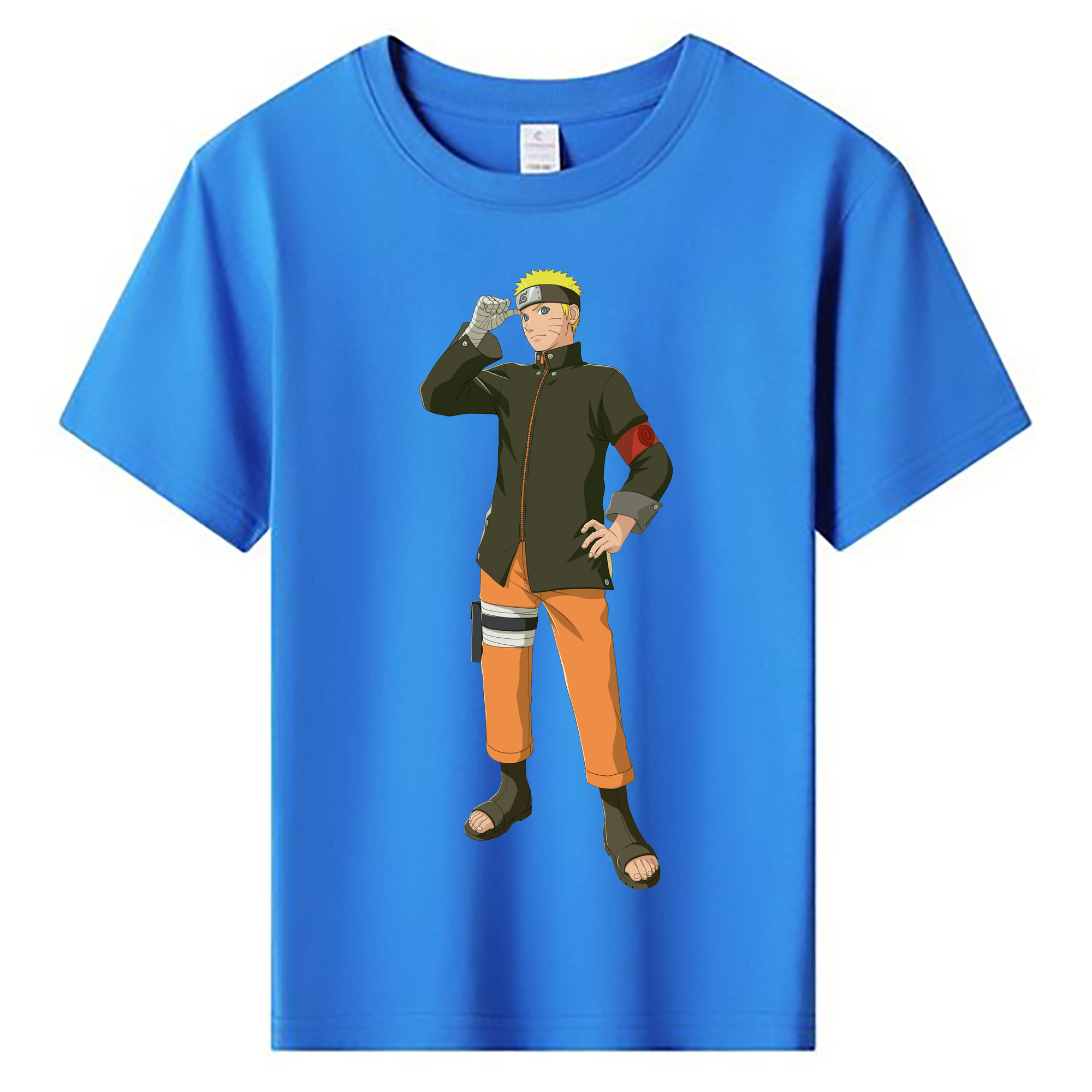 （画像用） NARUTO -ナルト- うずまき ナルト Uzumaki Naruto 綿100％キッズTシャツ（フロントプリント）